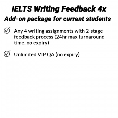 IELTS Additional Writing Feedback 4x